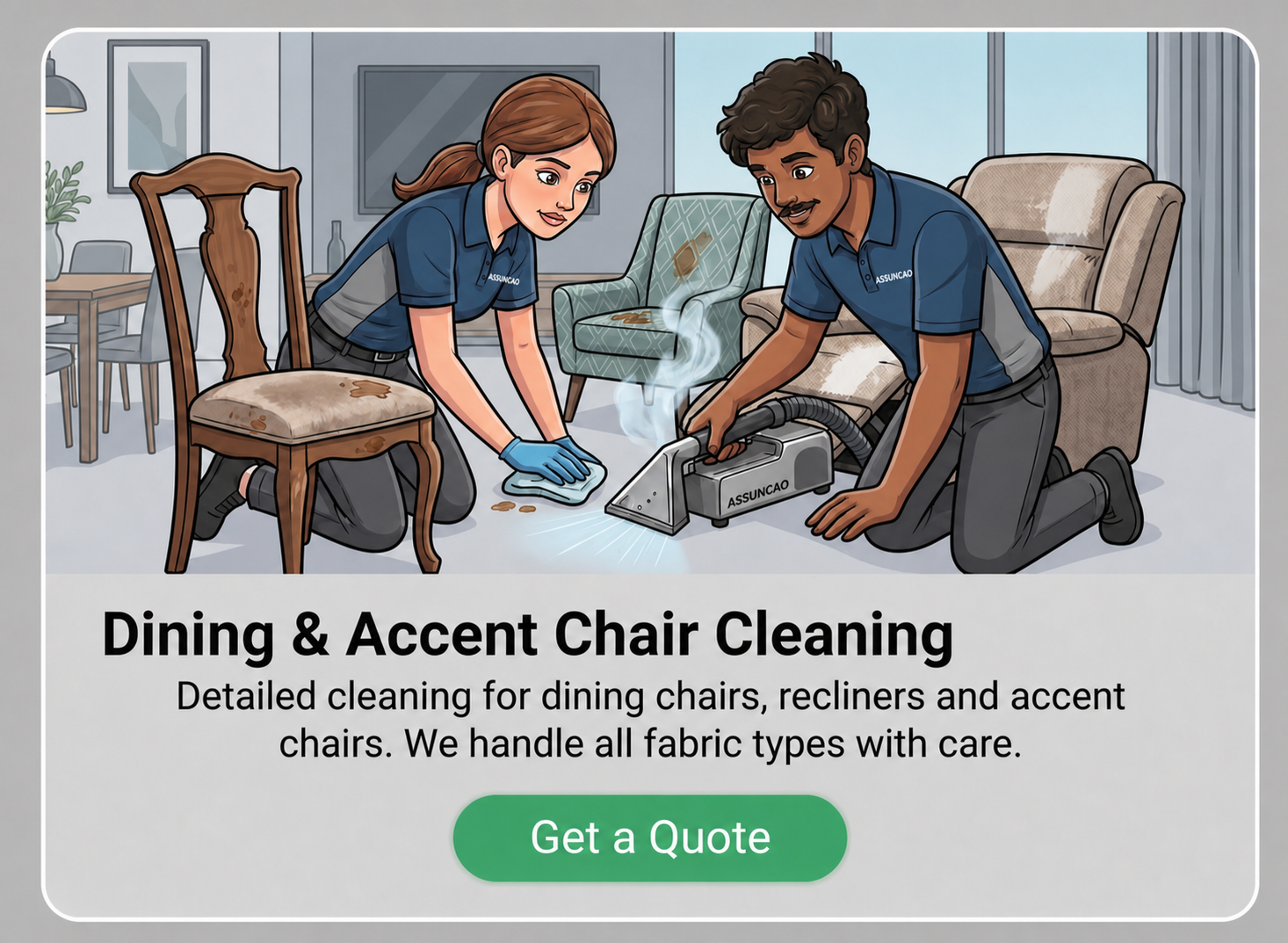 Chair and armchair cleaning in Central New York